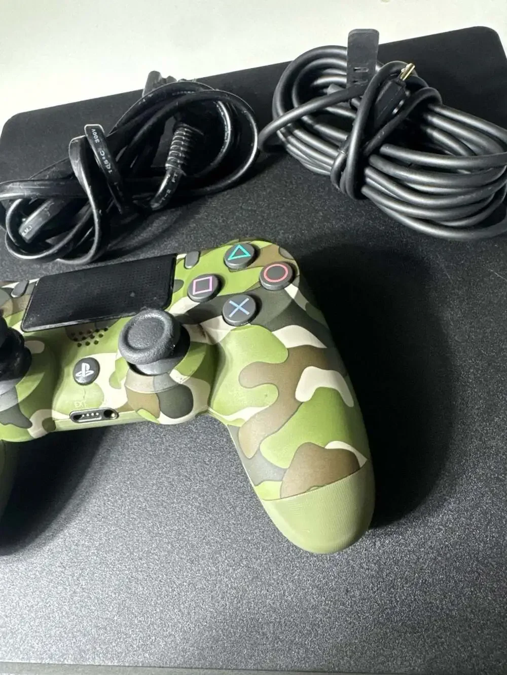 Sony PlayStation 4 PS4 Slim Console with Green Camo DualShock 4 Controller